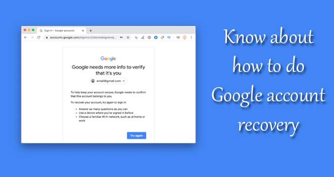 How do I get my Google account back?